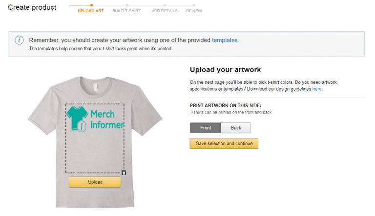 merch by amazon t shirt size