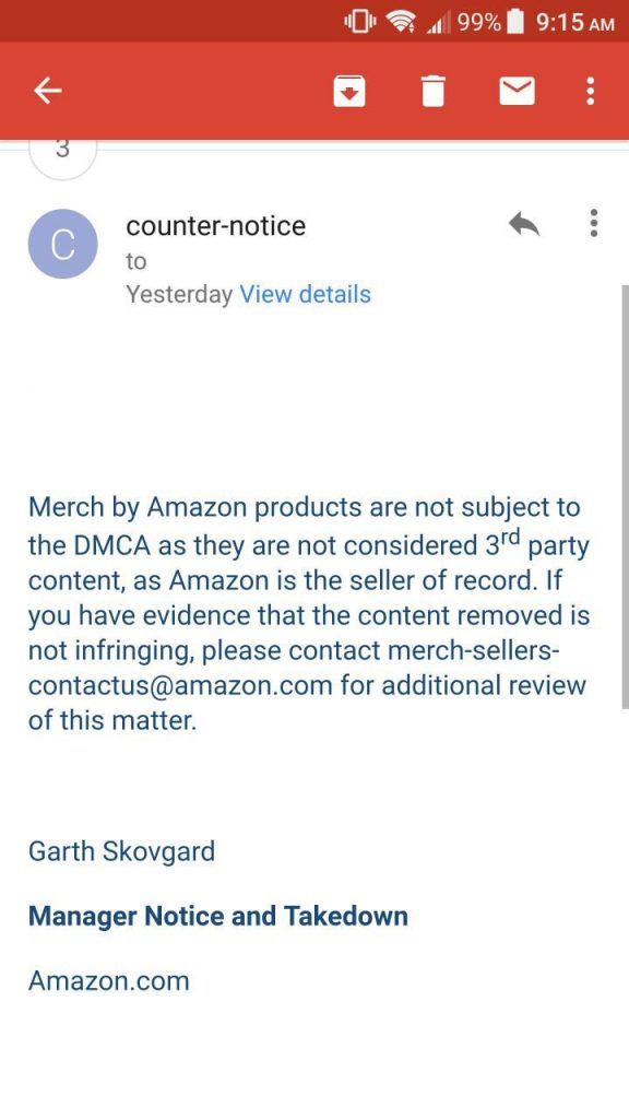 amazon merch letter