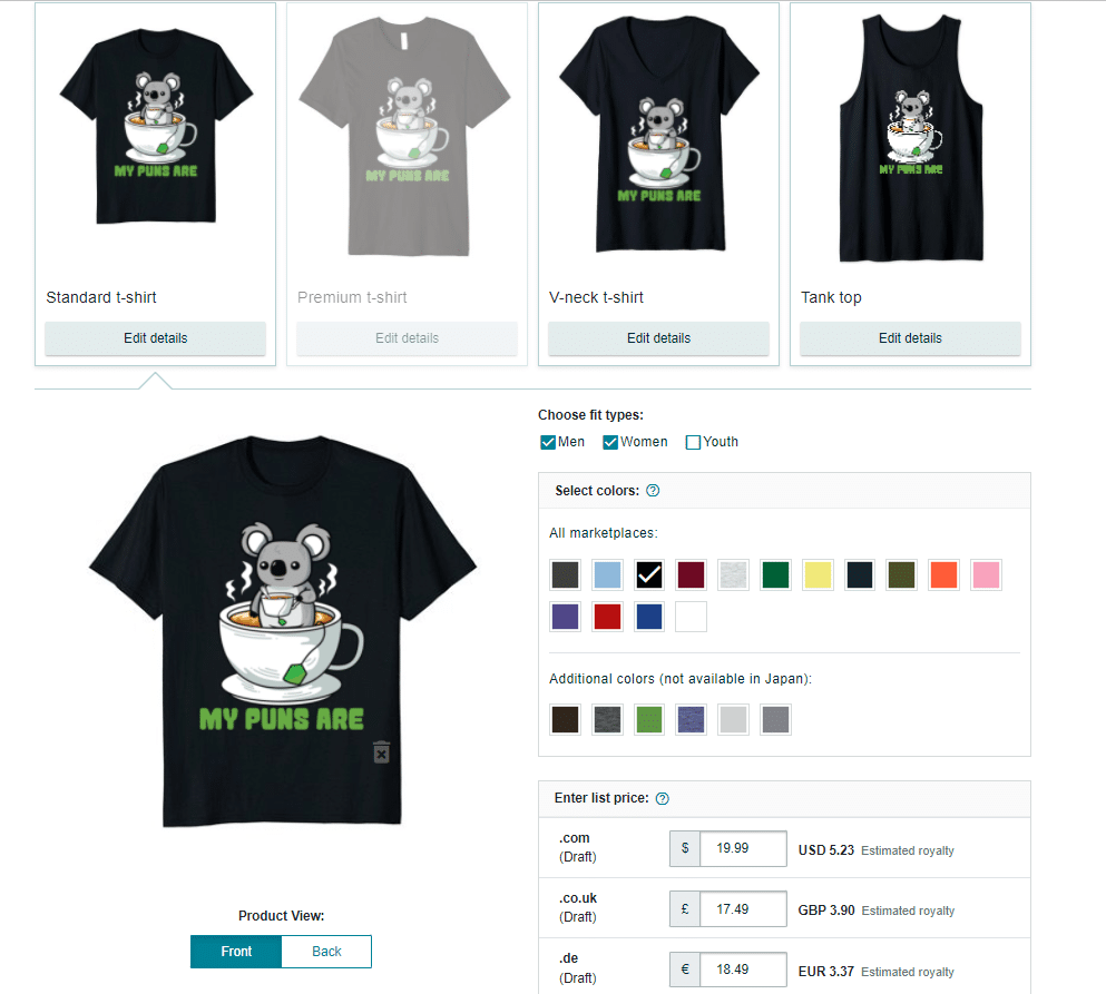 Custom t-shirt designs for Merch by  (or other POD services