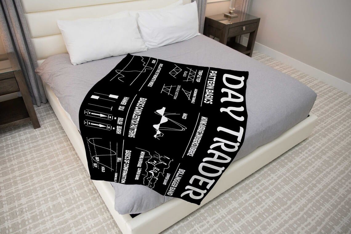 Day Trader Blanket Motivation Blanket Soft Blanket cool art 50in x 60in