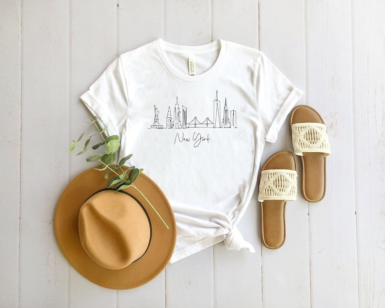 New York T-shirt New York Skyline Canvas New York City image 1