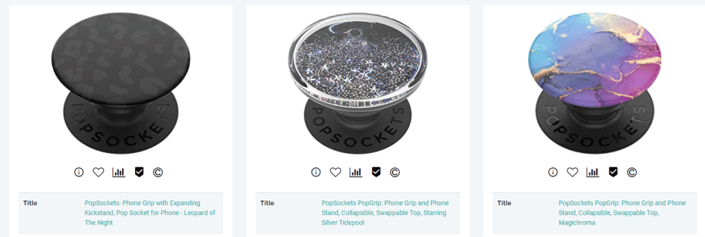 Listing popsockets on deals merch by amazon