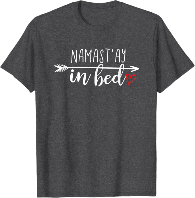 A grey t-shirt with white text Description automatically generated
