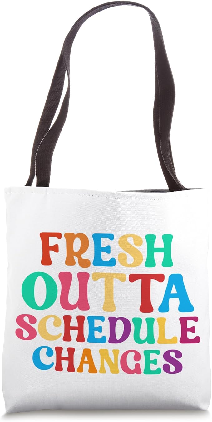 A humorous tote bag designed for school counselors, combining functionality with a touch of humor