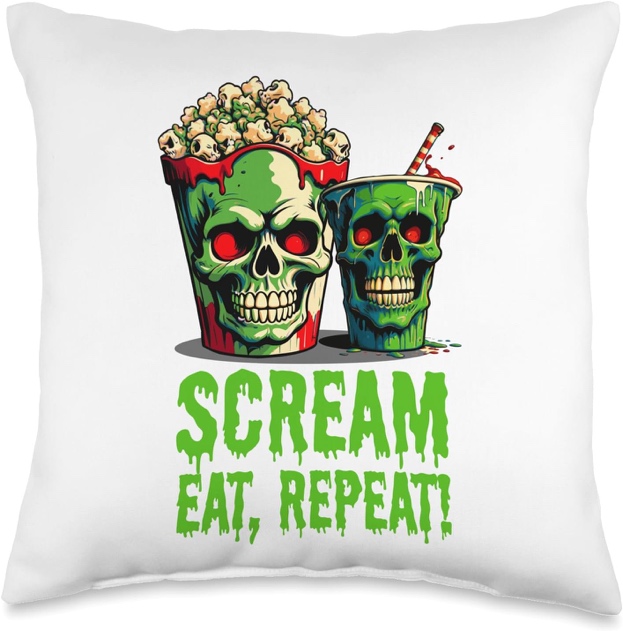 Features a spooky design with eerie imagery and typography reminiscent of classic horror films.