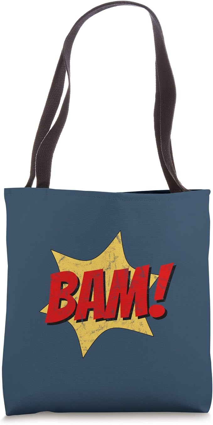 Features vibrant, retro comic book-style graphics with bold "BAM!" and "POW!" expressions.