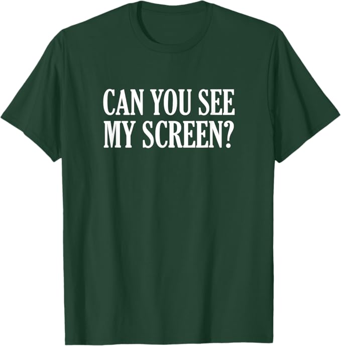 A green t-shirt with white text Description automatically generated