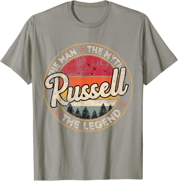 A grey t-shirt with a logo Description automatically generated