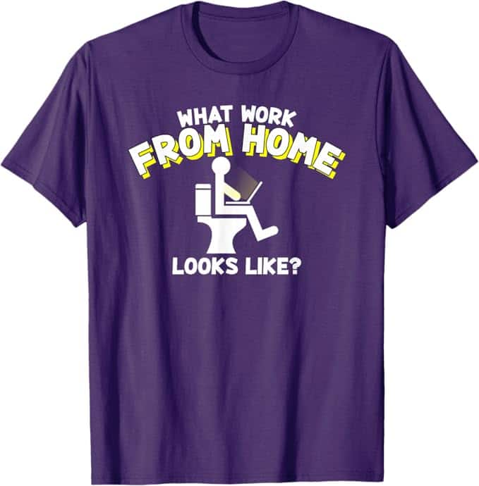 A purple t-shirt with a graphic on it Description automatically generated