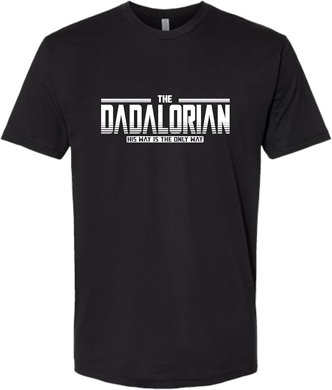Go All Out Adult Dadalorian His Way is The Only Way Funny Dad Gift Deluxe Soft T-Shirt