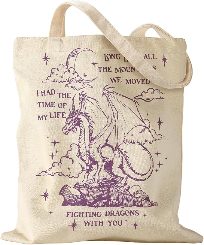 Miss Adola Aesthetic Canvas Tote Bag for Women Pattern Trendy Casual Music Inspired Cloth Totes Bag for Shopping